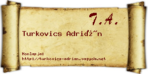 Turkovics Adrián névjegykártya